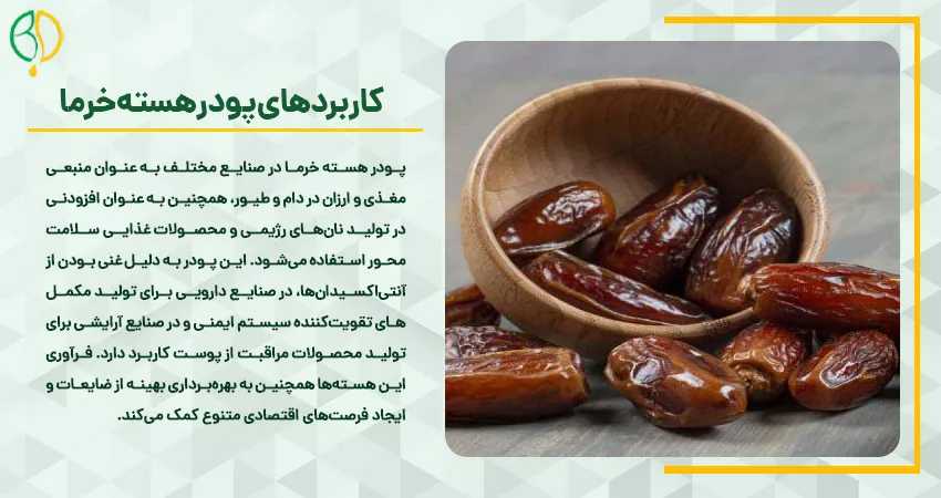 کاربردهای پودر هسته خرما