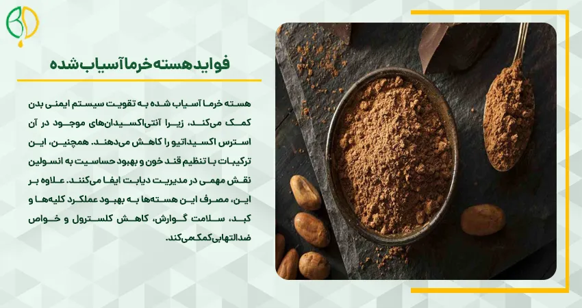 فواید هسته خرما آسیاب شده