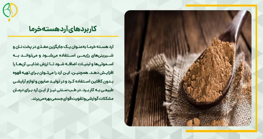 کاربردهای آرد هسته خرما